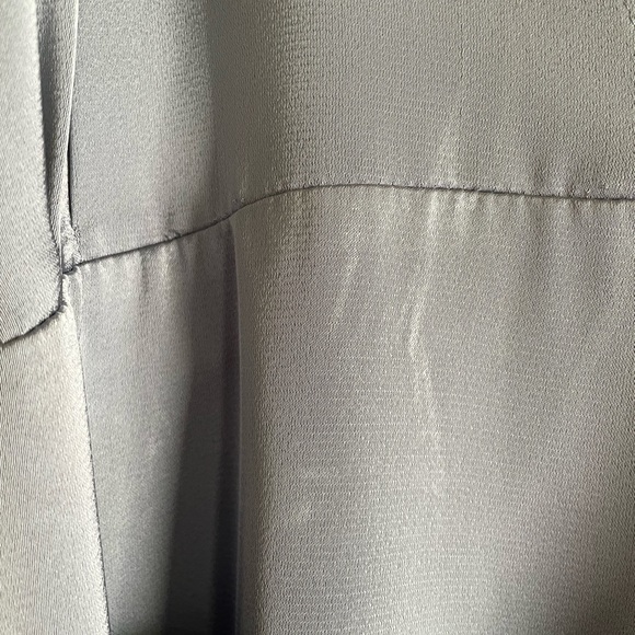 Azazie Nico Dusty Blue A-Line Satin Bridesmaid Wrap Dress Size A8 - Picture 7 of 9